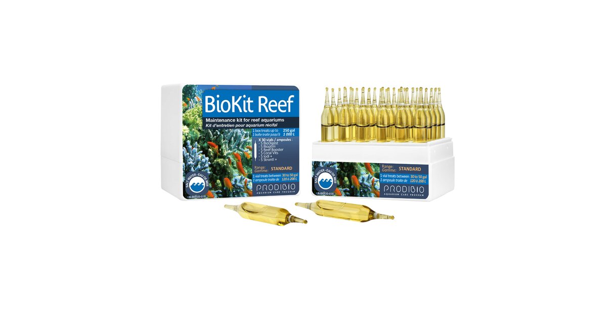 Prodibio BioKit Reef – 30 Ampullen, Komplettset Für Riffaquarium-Pflege